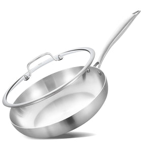 LOLYKITCH 8-inch tri-ply pan body delivering even heat on induction cooktops.