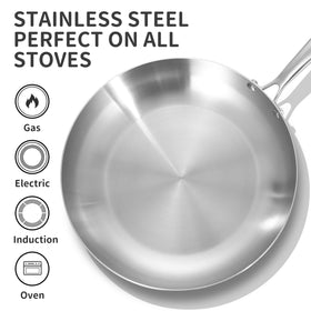 LOLYKITCH riveted handle offers secure, cool-touch grip while sautéing.