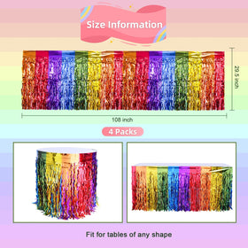 LOLStar rainbow foil fringe decor enhances the dessert table at parties.