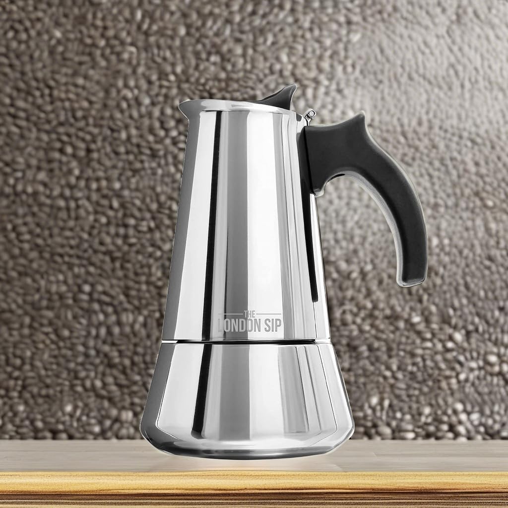 The London Sip moka pot in use brewing espresso for guests.