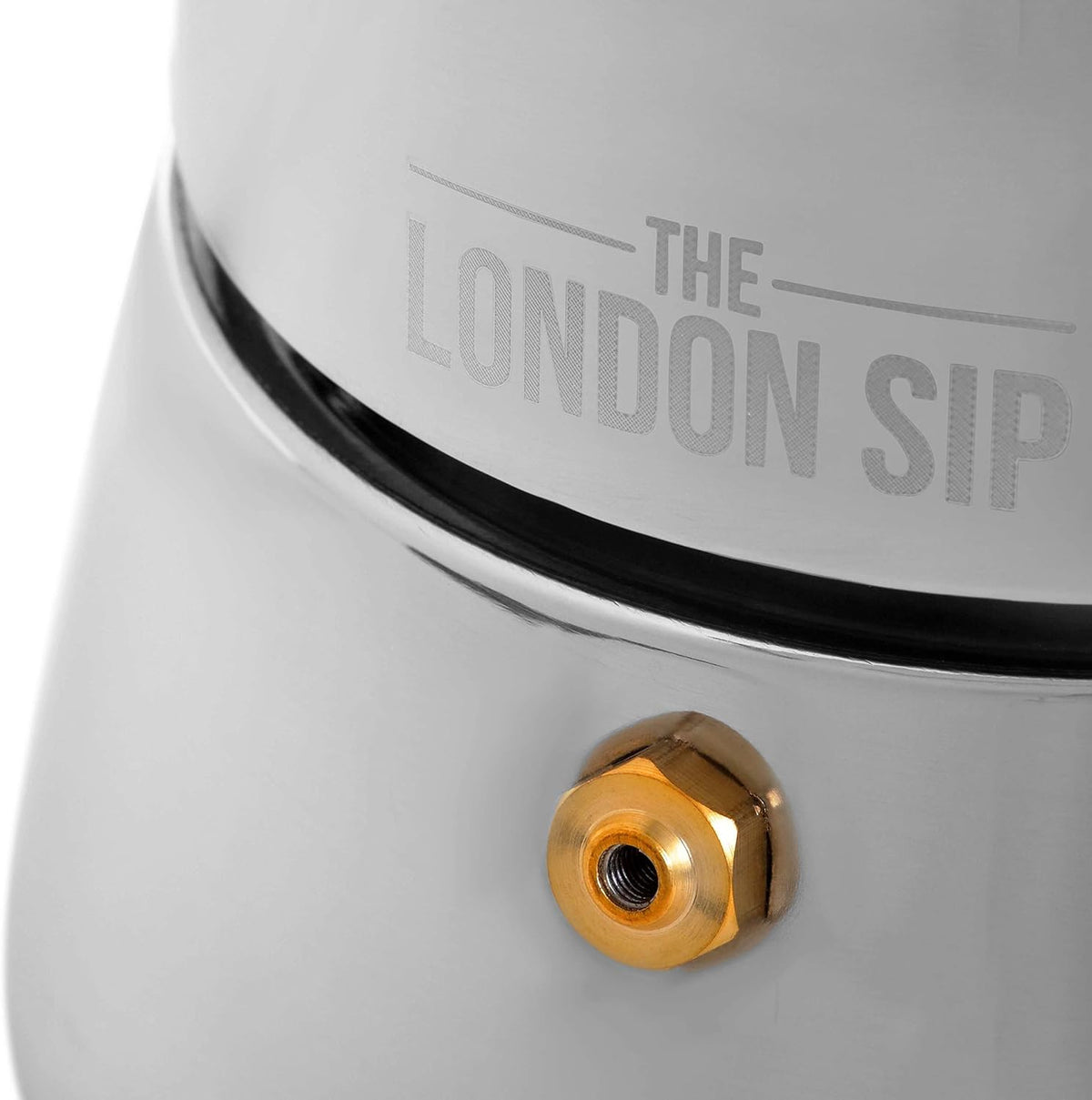 The London Sip moka pot packaging image signals premium coffee experiences