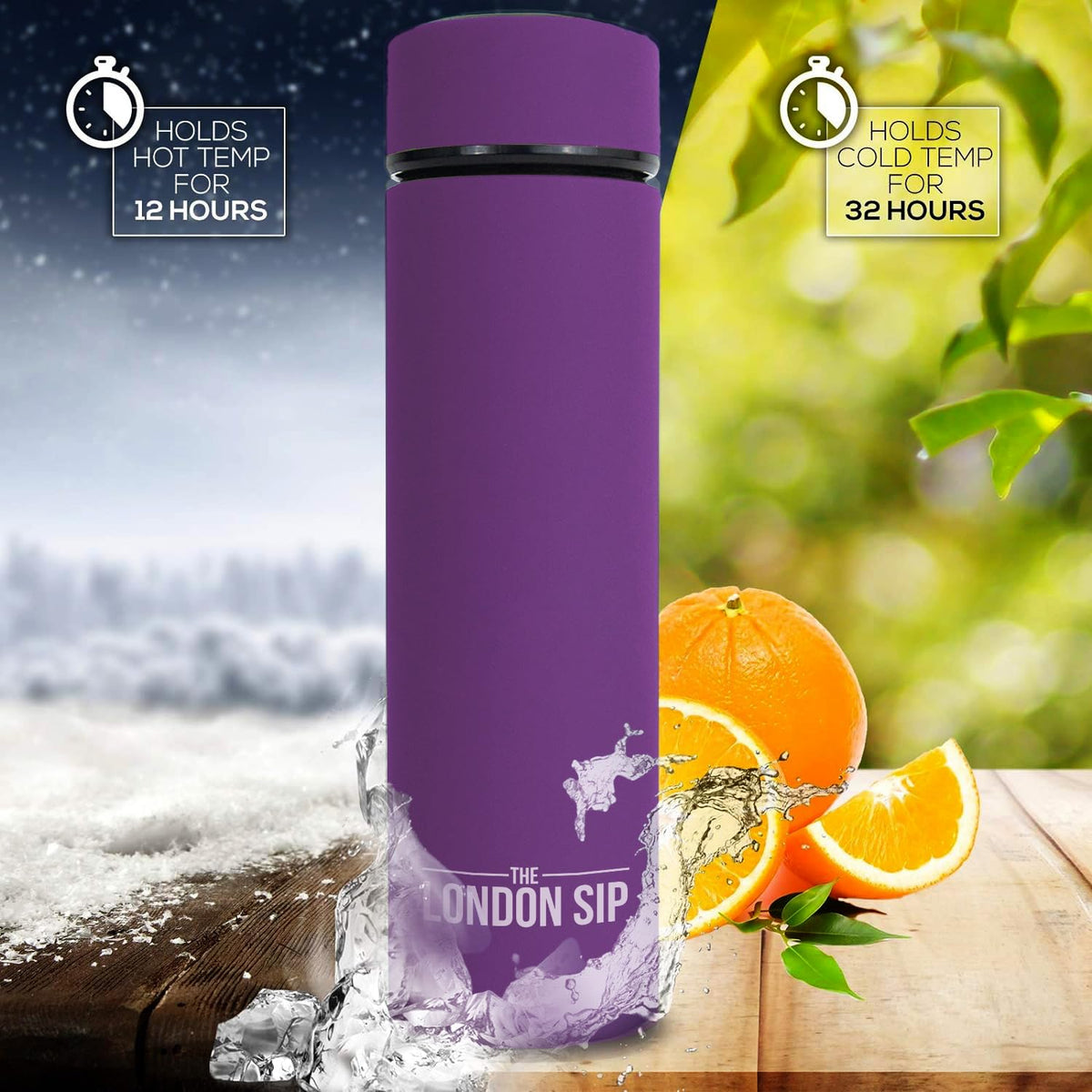 The London Sip durable stainless steel bottle for daily commutes.