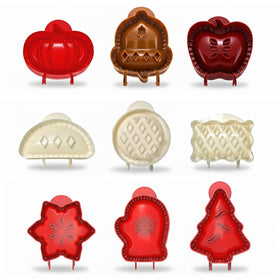 LONEA 9 pack mini hand pie molds in 9 shapes for creative fall pastries