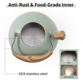 Lonffery whistling stove-top kettle alerting when water boils.