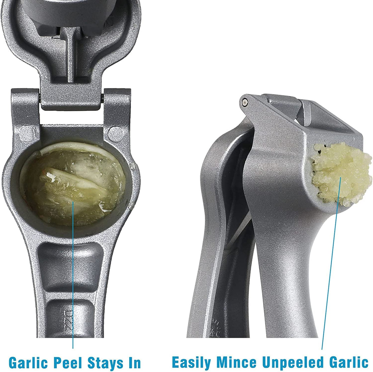 Longmann Pampered Chef garlic press dishwasher safe with cleaning brush included.