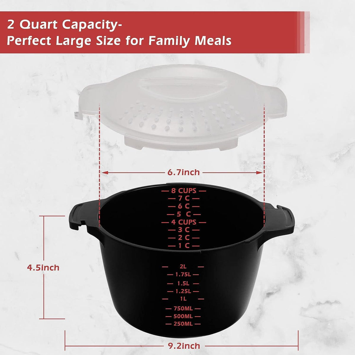 Longmann Pamperεd Chεf holes design vented lid for even steaming