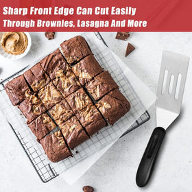 Longmann Pampered Chef mini-serving spatula bevel edge for easy serving.