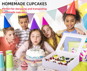 LongTEAM clear window cupcake box highlights treats for gifting or display