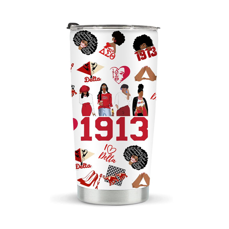 LONGXIN DST Cup 20oz tumbler front view, durable stainless steel and insulation.