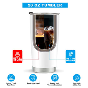 LONGXIN DST Cup 20oz tumbler with lid visible, spill-resistant design for daily use.