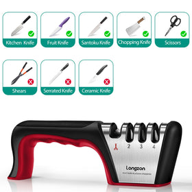 Longzon fine grinding slot hones edges for cleaner slices.