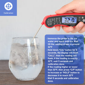 LONICERA thermometer calibration via ice-water for accurate readings.
