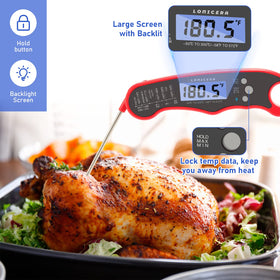 LONICERA meat thermometer IP66 waterproof for easy cleaning under running water.