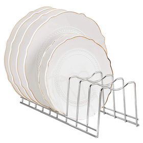 Lonpute lid rack with curved top stabilizes lids for easy lifting