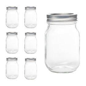 Lonriva 16oz Mason jar with regular mouth, lids and rings for canning and sealing.