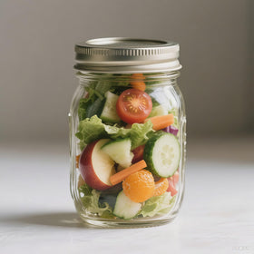 Lonriva 16oz jar ready for overnight oats and breakfast prep.