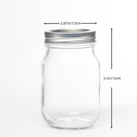 Lonriva jars with regular mouth and 16 oz capacity packaged for protection