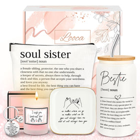 The Looca Bestie Definition glass is a stylish keepsake for friendship moments.