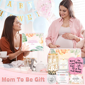 Looca gift basket presentation highlights thoughtful care for expectant moms.