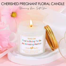 Looca soothing scented candle creates a calm ambience for expectant moments.
