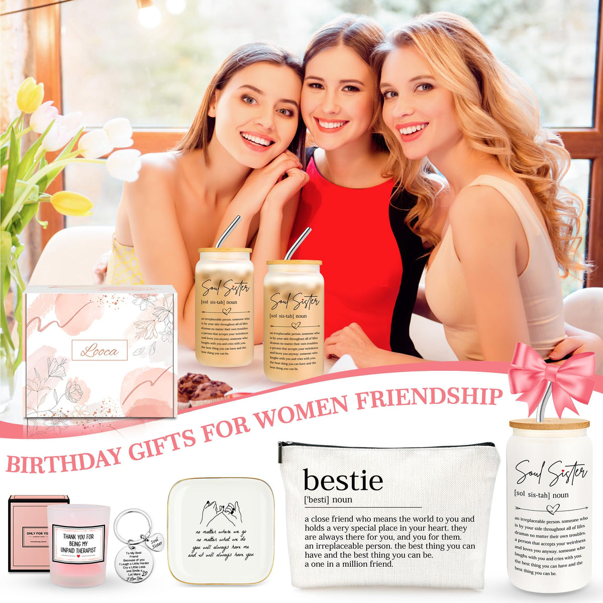 Looca soul sister gift box neatly arranged for a memorable birthday surprise