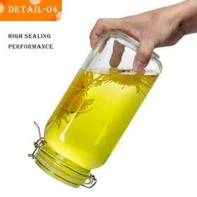LOOIOOJ flour sugar oats storage jar keeps ingredients organized and reachable.