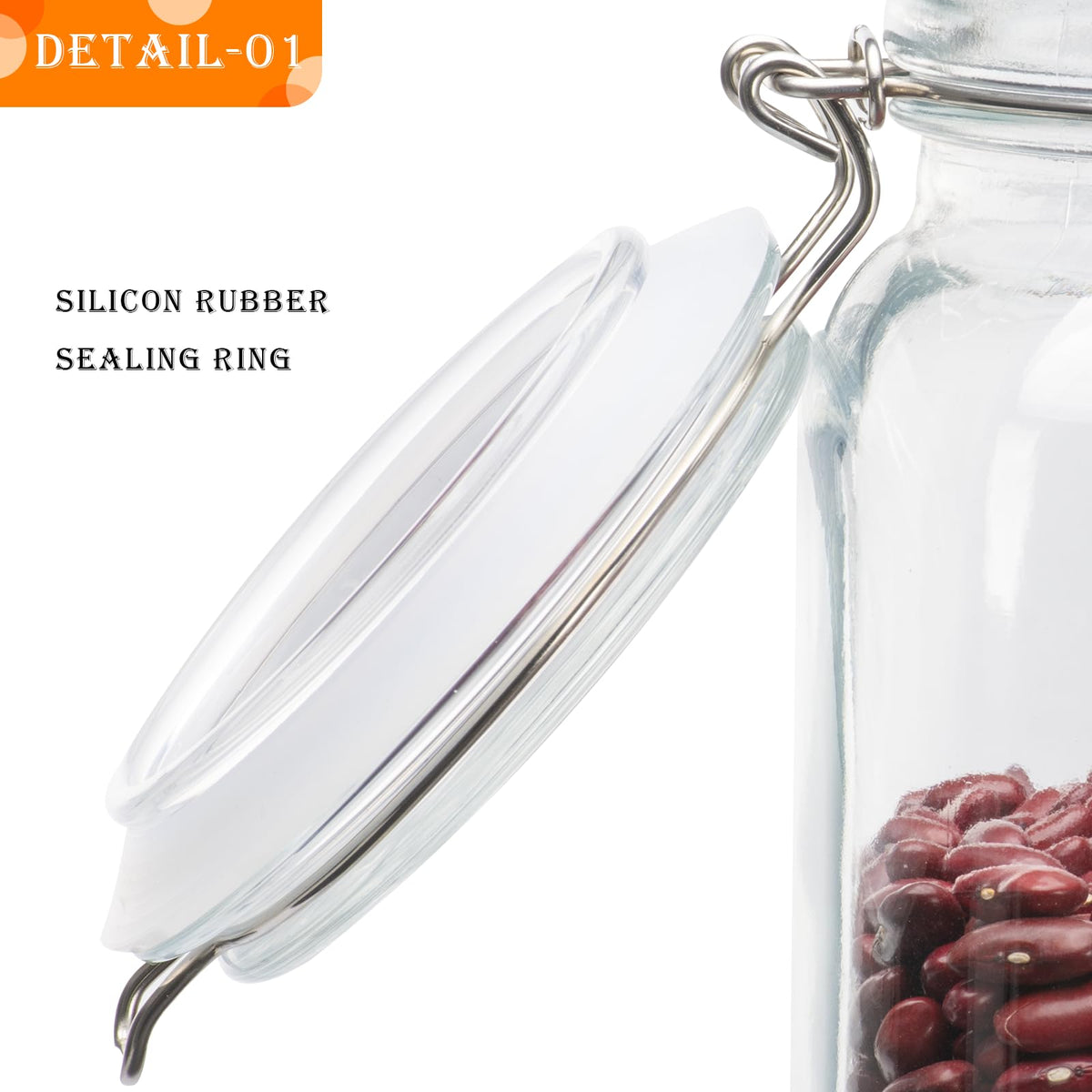 LOOIOOJ wide-mouth jar eases filling and cleaning with minimal residue.
