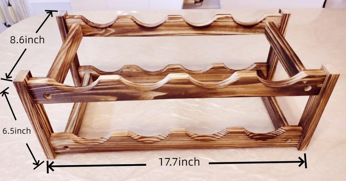 LoongZDD 2-tier wine storage side angle highlights easy bottle access.