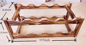LoongZDD 2-tier wine storage side angle highlights easy bottle access.