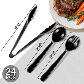LOOWVY tongs close-up with non-slip grip for quick, clean serving