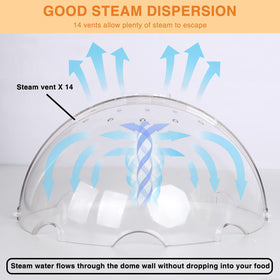 Lopeztek microwave cover fits dishes securely at 10-5 inches