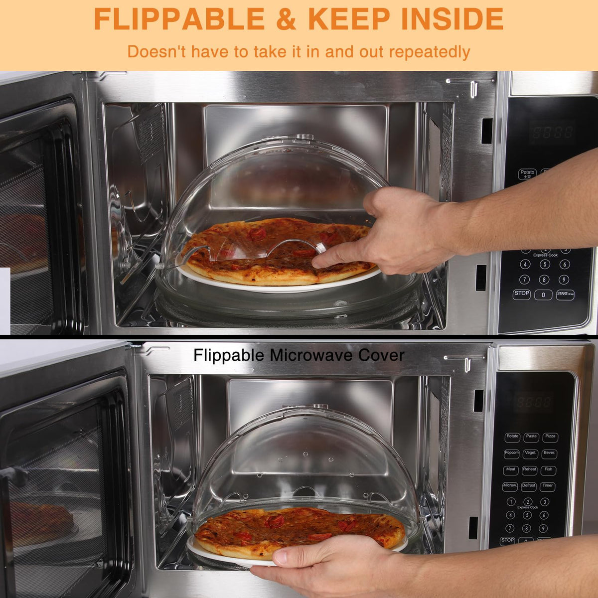Lopeztek microwave splatter cover with dome design accommodates taller plates