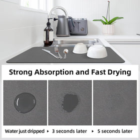 LOPNUR anti-slip rubber back prevents movement on counters.