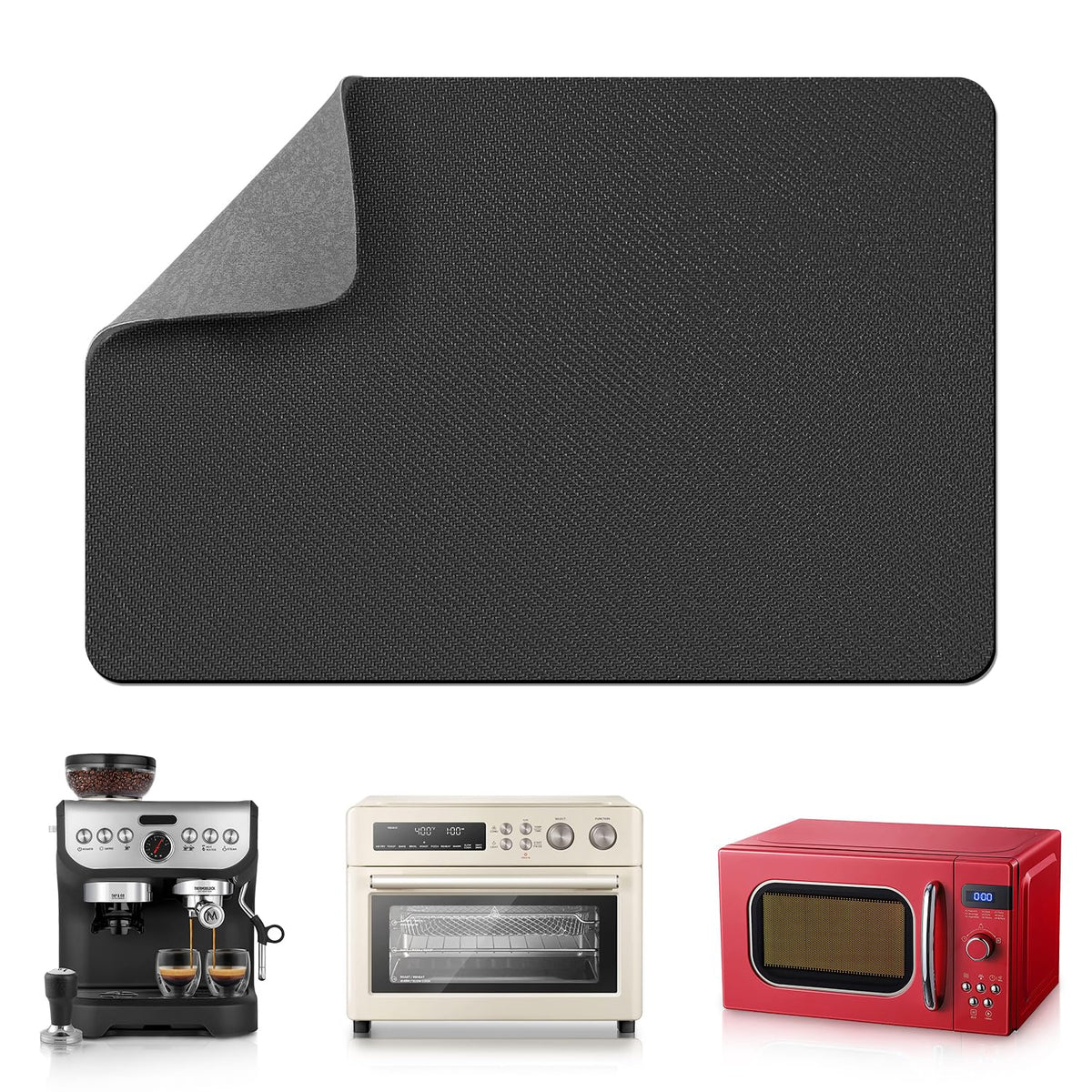 LOPNUR appliance slider 360° rotation tray protects countertops while moving heavy appliances