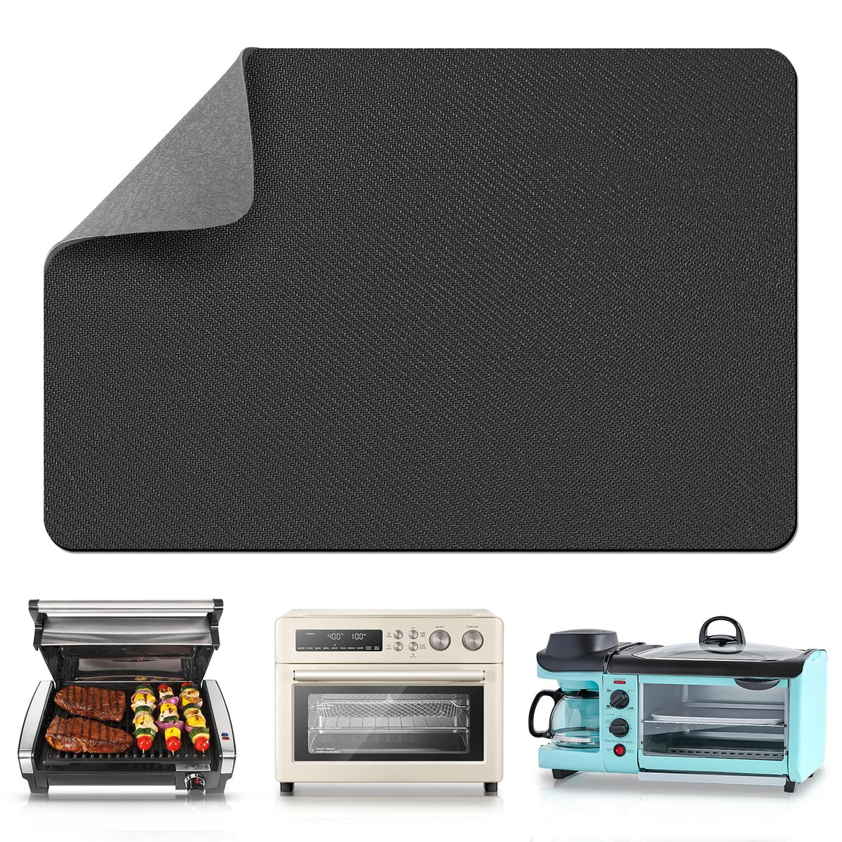 LOPNUR appliance slider with 360° rotation for precise coffee maker placement.