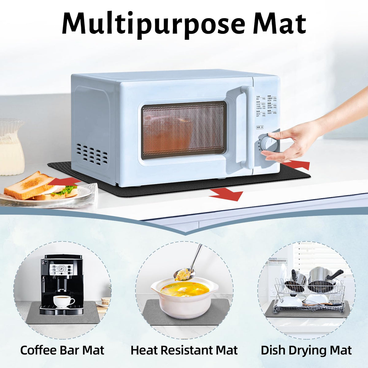 LOPNUR moving tray reduces countertop clutter around espresso machines.