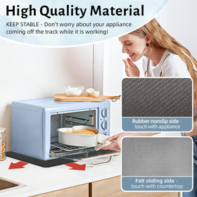LOPNUR appliance slider shows heat-resistant mat protection under frequent-use appliances.