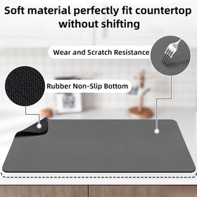 LOPNUR large drying mat on counter with dishes drying.