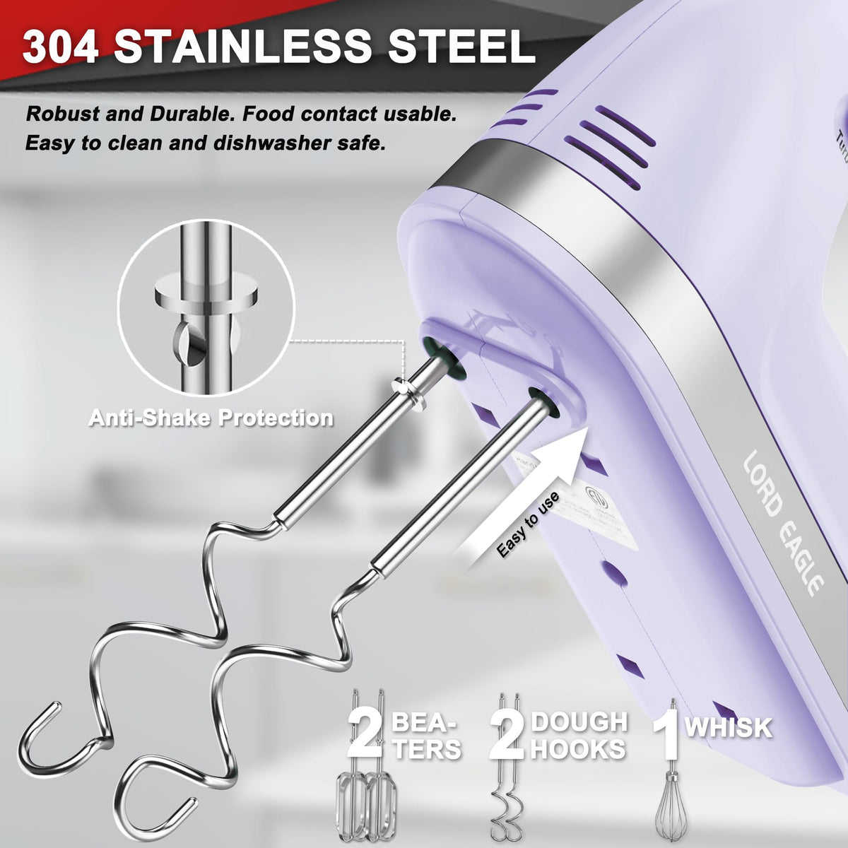 Lord Eagle hand mixer 5 speeds: precise control for recipes