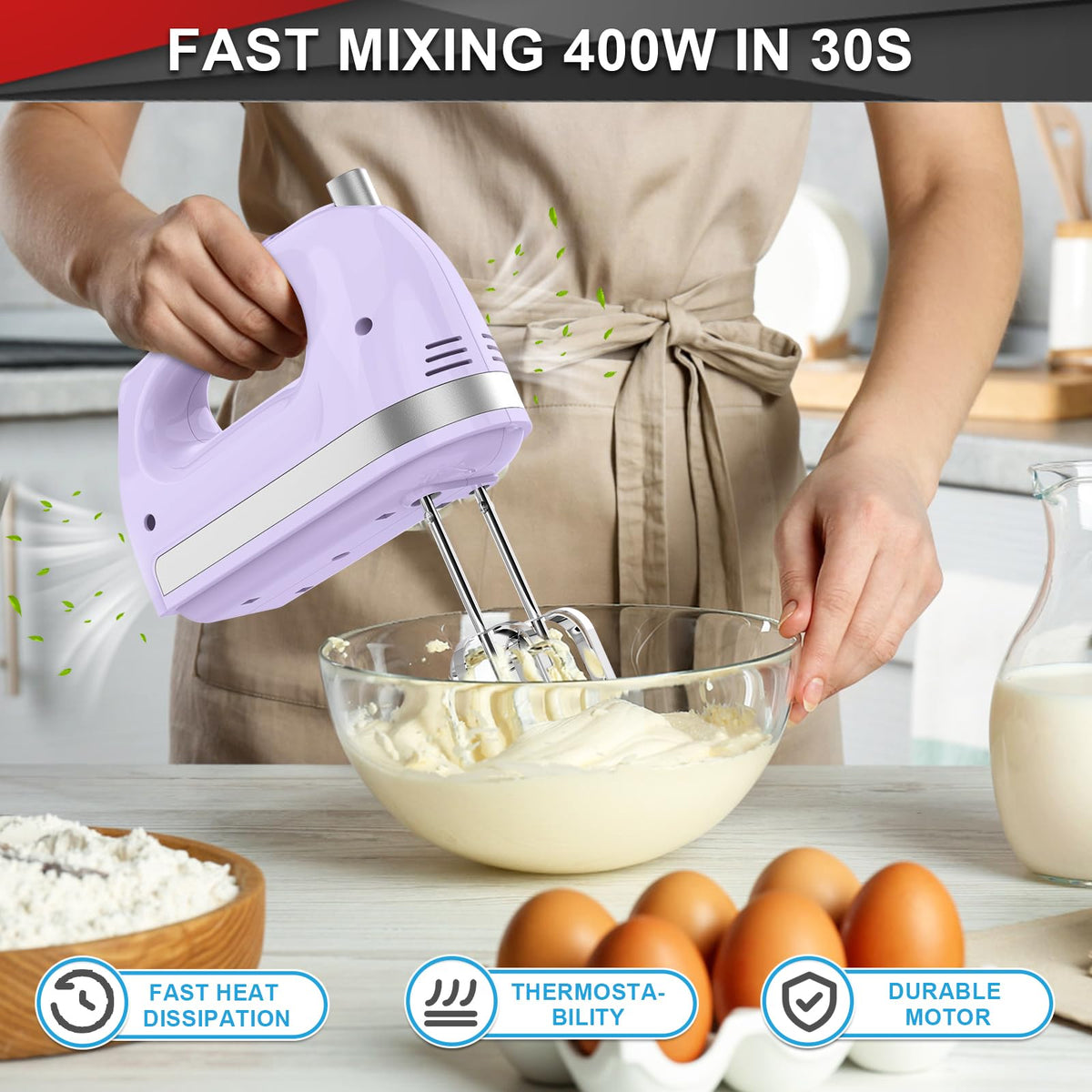 Lord Eagle ergonomic grip: comfortable handling during long baking sessions