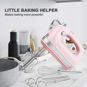 Lord Eagle pink kitchen scene showcasing stylish, user-friendly mixer in action