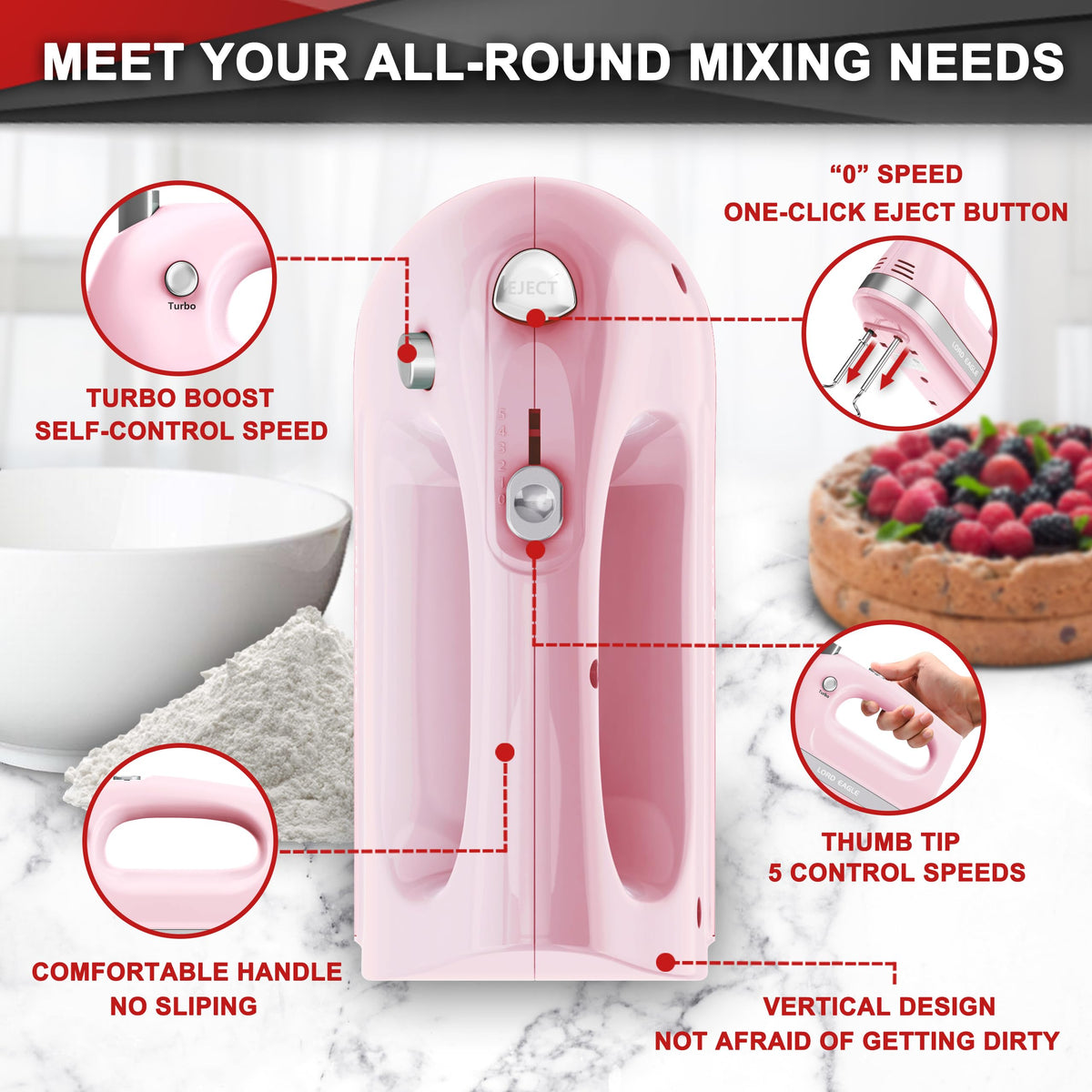 Lord Eagle stainless steel attachments for durable, rust-resistant baking tools