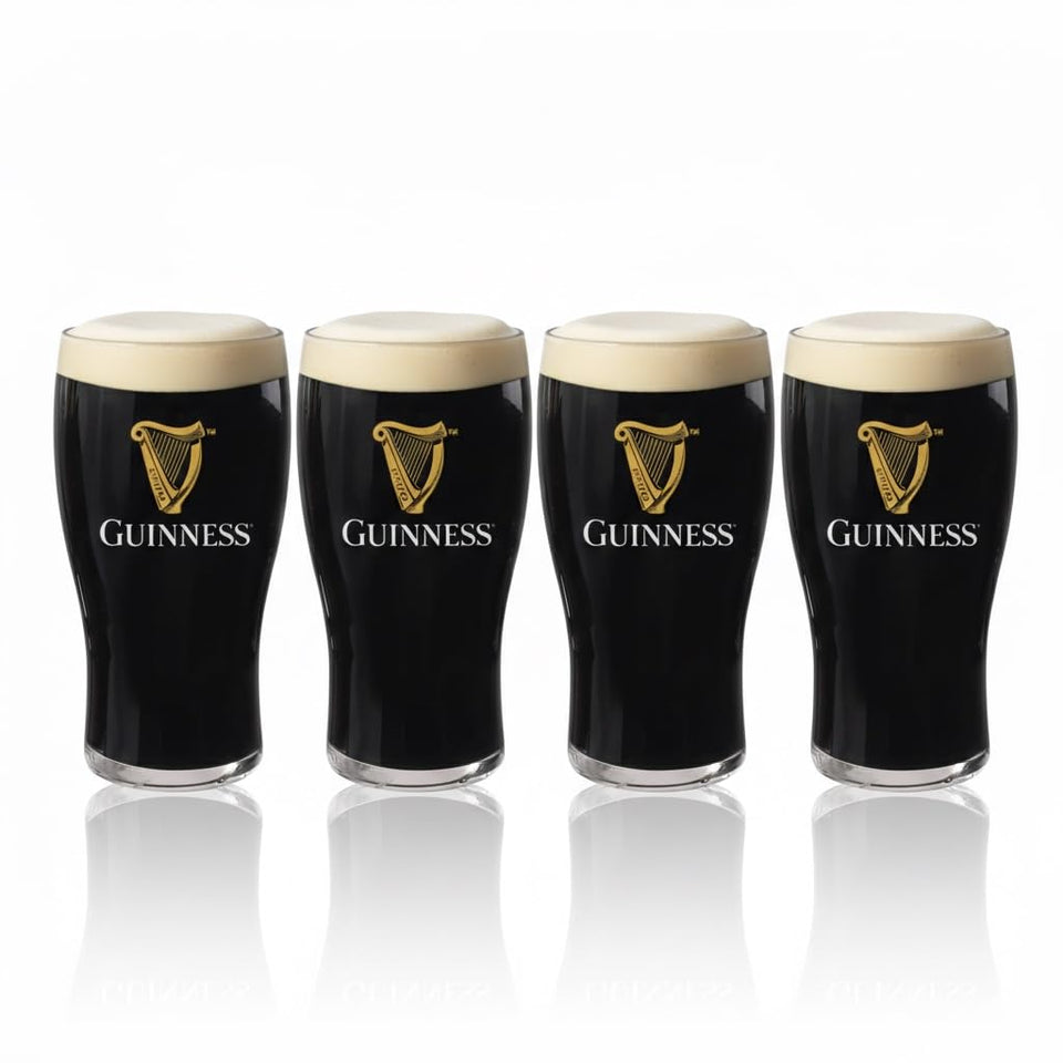 LORD'S ROCKS Guinness 20oz pint glass with harp logo for authentic pub-style pours and proper head
