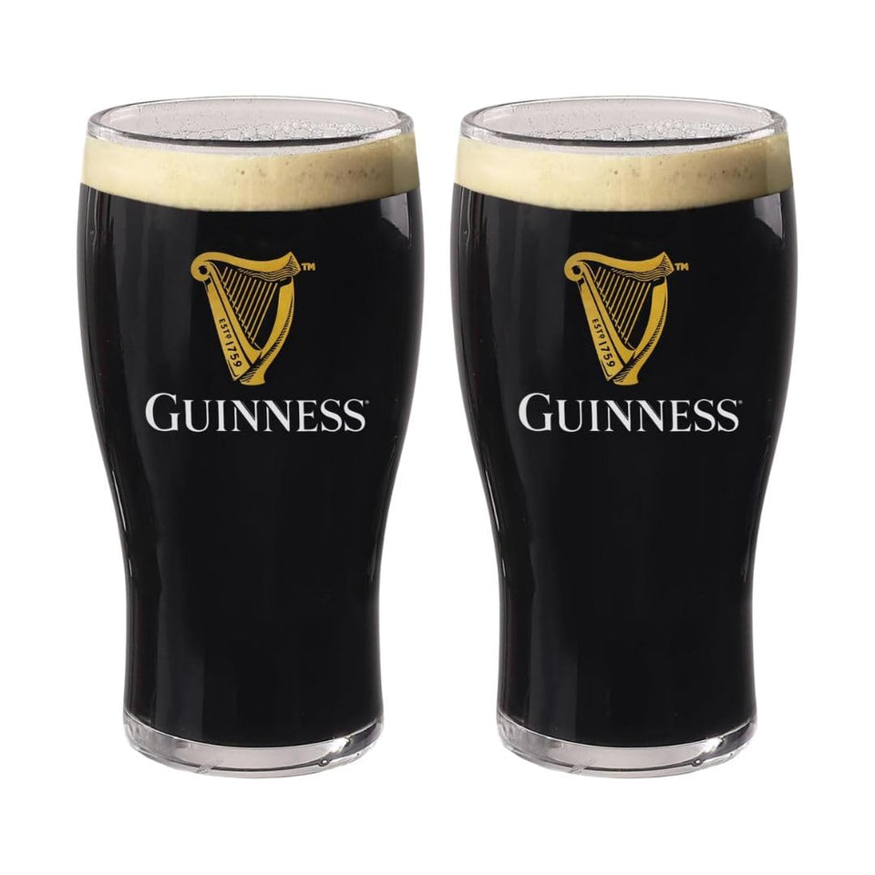 LORD'S ROCKS Guinness official 20oz pint glasses front view for an authentic pub experience