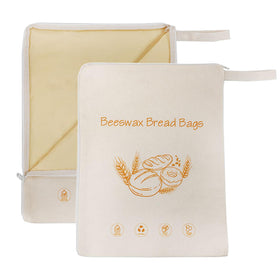 Lorine beeswax lining bread bag 13x17 keeps crusty loaves fresh longer