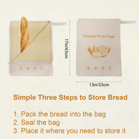 Lorine reusable bread bag being rinsed for easy cleaning.