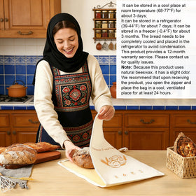 Lorine extra-large bread bag 13x17 fits sourdough and baguettes