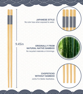 LOROTOCO bamboo chopsticks highlighting natural bamboo material for eco-friendly dining
