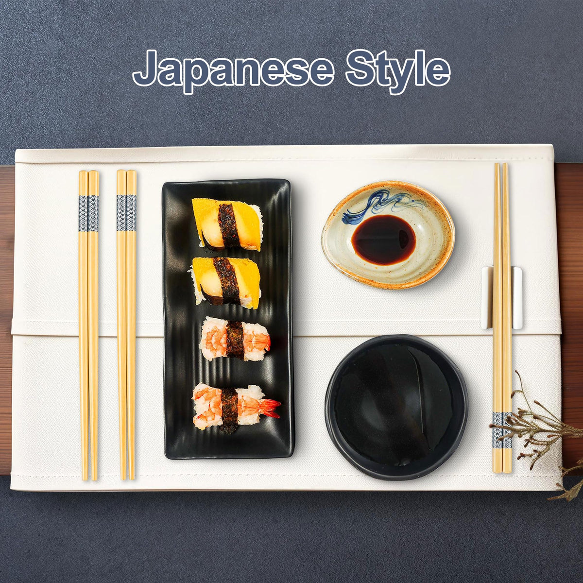 LOROTOCO non-slip bamboo chopsticks, ideal for noodles and sushi.