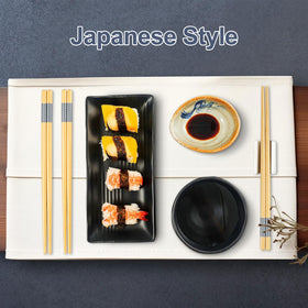 LOROTOCO non-slip bamboo chopsticks, ideal for noodles and sushi.